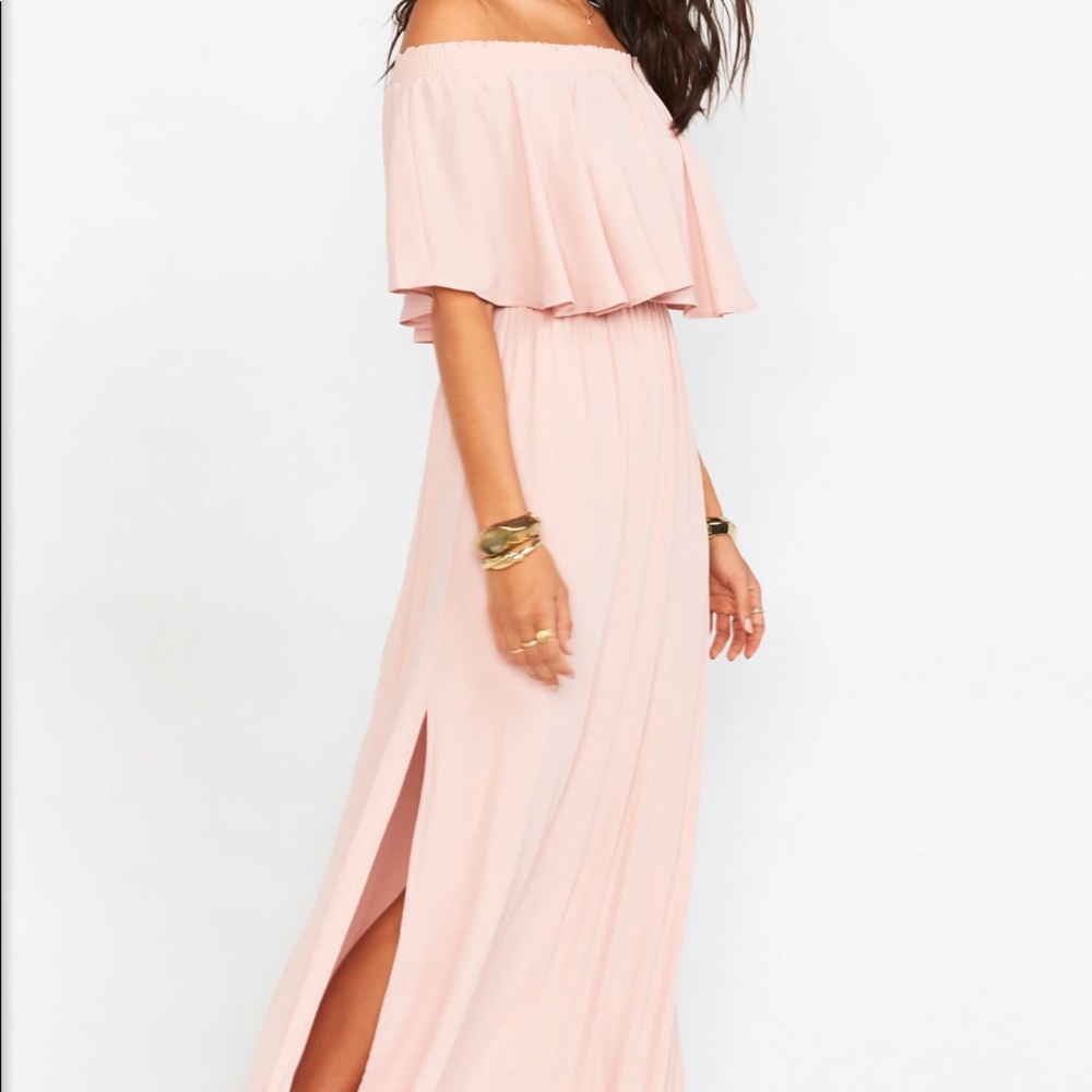 Show Me Your MuMu Hacienda Maxi Dress Dusty Blush (Medium)
